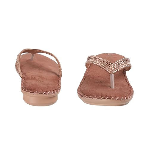 Image of Metro Women's Gold Embellished Casual Comfort Fashion Slippers