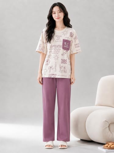 TAGAS Women’s Printed Night Suit Set ONION - Image 3