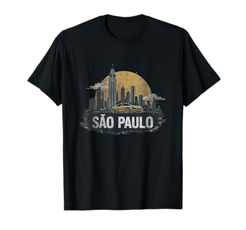Retro São Paulo Paisaje Vintage Recuerdo Camiseta