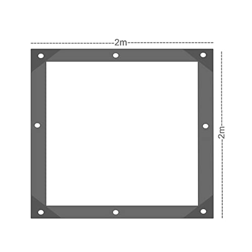 Bâche pluie vent multi-usages transparente 2x2m avec œillets de fixation - 3