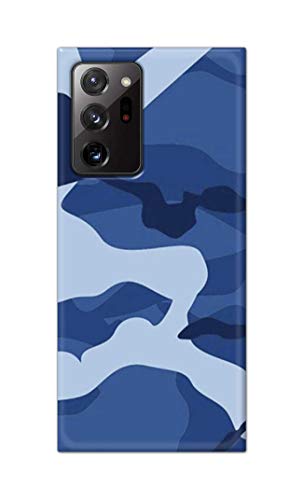 Image of Printed Hard Back Cover Case for Samsung Galaxy Note 20 Ultra 4G | Note 20 Ultra 5G Back Cover (Army Blue Pattern) -1302