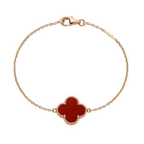 Image of Lucky Charm Clover Bracelet for Women | 925 Sterling Silver with 18K Gold Plating | Adjustable & Anti-Tarnish | Stylish Designer-Inspired Jewelry
