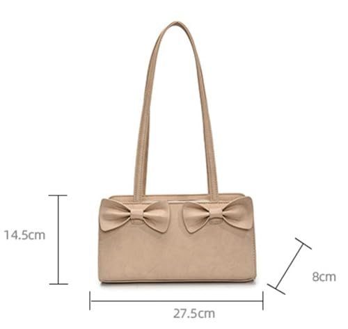 Double Bow Tie Underarm Commuter Bag Versatile Outdoor Shoulder Bags Zipper Large Capacity Hobo Bag for Women 20252