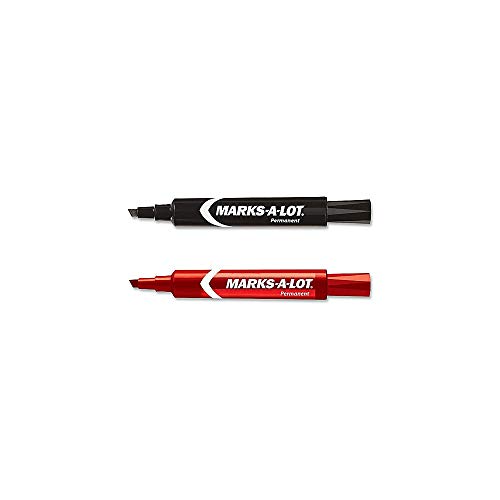 Avery Permanent Markers, Chisel Tip, 24/Pack, Black/Red (Ave98088) #TOP1