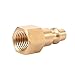 Brass 1/4 Inch NPT Brass Female Air Hose Quick Connect Adapter,Air Coupler and Plug Kit,Air Compressor Fittings 10pcs (Female NPT)