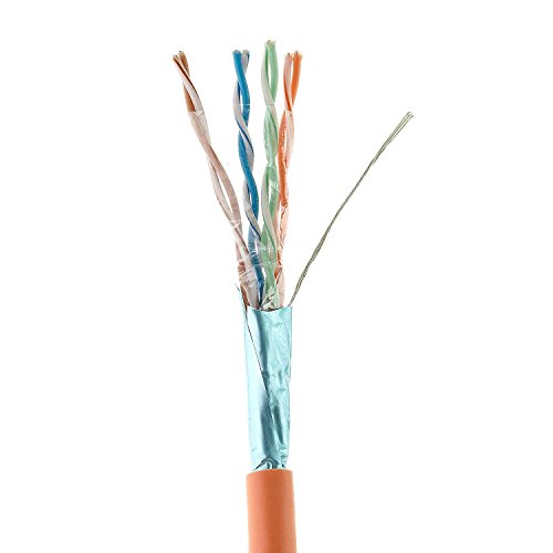 Image of InstallerParts (100 Pack Ethernet Cable CAT6 Cable Shielded (SSTP /SFTP) Booted 2 FT - Orange - Professional Series - 10Gigabit /Sec Network /High Speed Internet Cable, 550MHZ