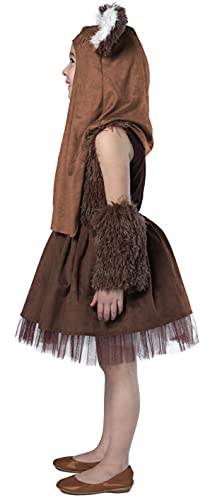 Disfraz premium Wicket Star Wars para niña, XL miniatura 2