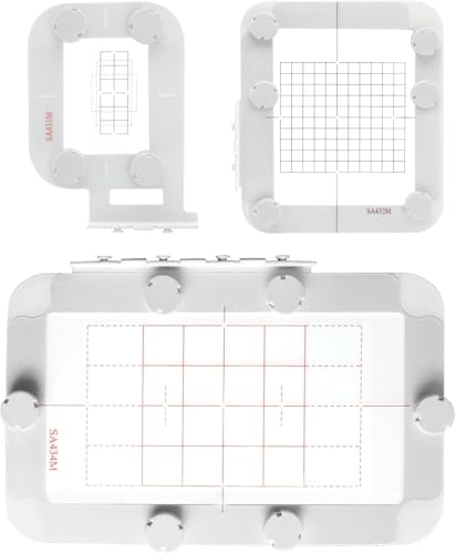 Image of Sew Tech Embroidery Hoops for Brother SE600 SE400 SE625 SE425 PE550D PE540D PE535 PE525 PE500 Innovis Babylock Brother Embroidery Machine Hoop (3in1-AM-MS-FBA)