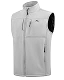 WULFUL Men's Windproof Lightweight Golf Vest Outerwear with Pockets Softshell Sleeveless Jacket for Running...