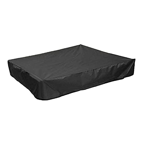 Kisangel Waterproof Sandbox Cover Black 150 * 150 * 20cm Square Garden Cover Oxford Cloth Boys and Girls Play Pit Protector
