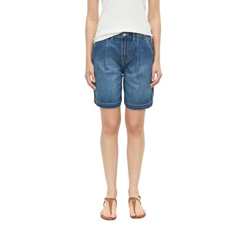 s.Oliver Damen Jeans-Shorts – Regular Fit, Wide Leg, High Rise