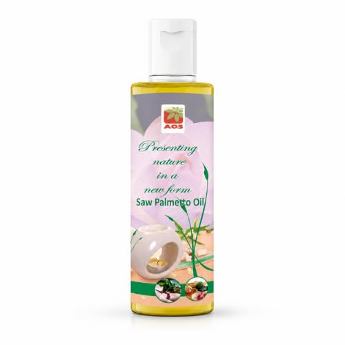 Image of AOS Products Saw Palmetto Oil 200ml | 100% Pure & Natural | Undiluted Carrier Oil | Cold Pressed | Multipurpose Oil for Hair, Skin & Massage | Premium Quality