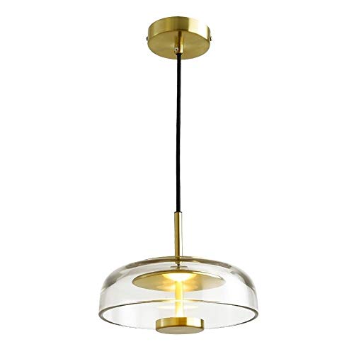Plafonnier restaurant LED lustre en verre intérieur suspension moderne îlot cuisine rond 7W