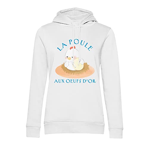 Sweat à capuche la poule aux oeufs d'or vêtement idéal pour la récréation