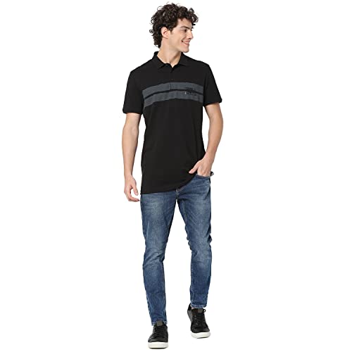 Image of Spykar Men's Printed Slim Fit T-Shirt