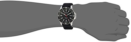 Image of Wenger Men's 'Seaforce' Swiss Quartz Stainless Steel and Silicone Casual Watch, Color:Black (Model: 01.0641.117)