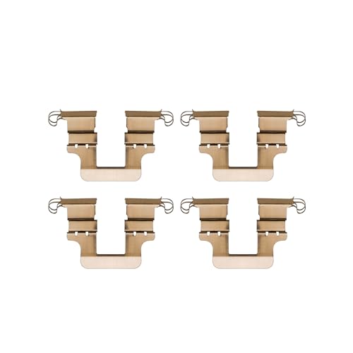Image of Detroit Axle - Rear Ceramic Brake Pads with Hardware Set Replacement for 09-16 Audi A4, 09-17 Q5, 10-16 S4, 08-17 S5, 13-16 A5 Allroad, 10-14 A5, 08-17 A5 Quattro, 09-16 A4 Quattro