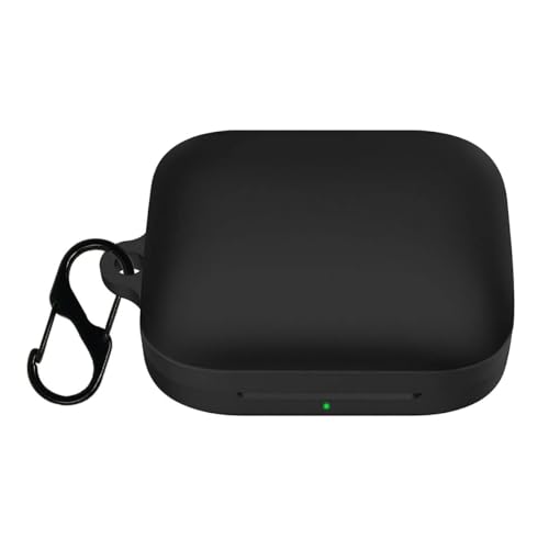 Image of LIRAMARK Silicone Cover Case with Carbiner Compatible with OnePlus Buds Pro 2 (2023) / Oneplus Buds Pro 2R (Black)