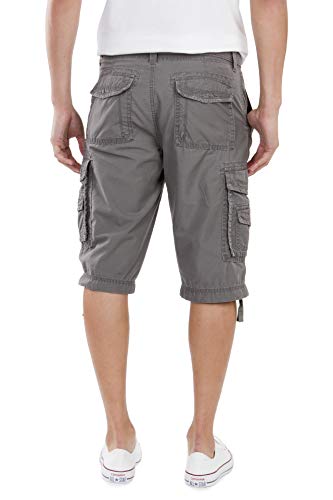 Unionbay Men's Cordova Belted Cargo Short Messenger - 40 - Grey Goose #TOP4