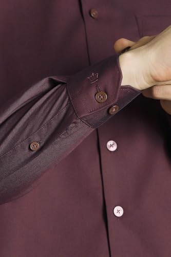 Image of Louis Philippe Men's Slim Fit Easy to Iron Everyday wear Premium Cotton Full Sleeve Solid Formal Shirt