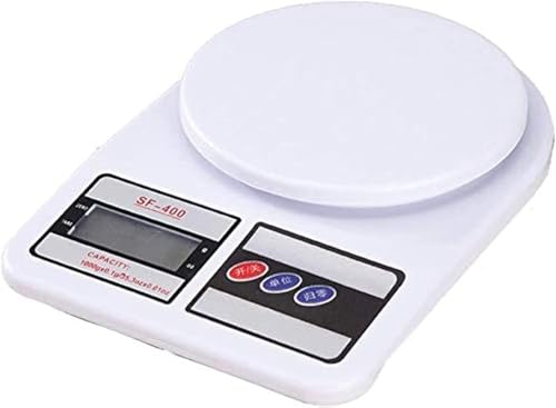 Image of SF-400 Digital Kitchen Weighing Scale | 10Kg x 1g Precision | Food Scale with LCD Display for Cooking, Baking, Meal Prep & Healthy Diet | Compact Weight Machine for Home Use (White)