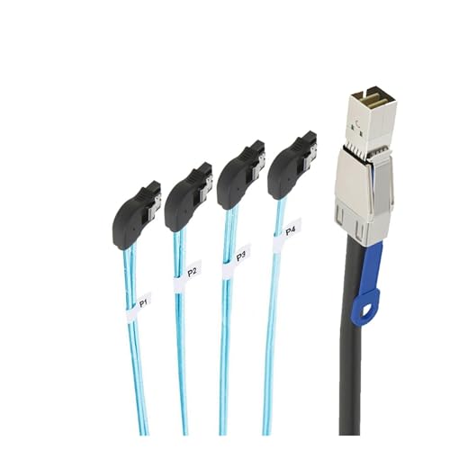 Cable Externo S-AS HD SFF-8644 a 4X SATA 7Pin 1.0 m miniatura 4