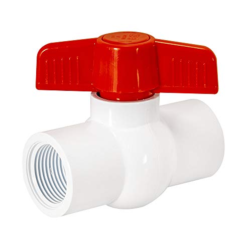 Image of Eastman 1 Inch IPS Schedule 40 PVC Ball Valve, Quarter Turn Ball Valve, White, 20081
