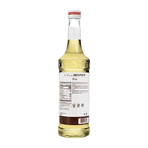 Monin - Pear Syrup | Premium Syrup for Cocktails, Margaritas, Tea & More | Clean Label, No Artificial Flavors, No Artificial Preservatives (BPA-Free Glass, 750 ml)