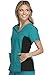 Cherokee Flexibles Women Scrubs Top V-Neck Knit Panel 2874, M, Teal Blue - Medium,Teal Blue