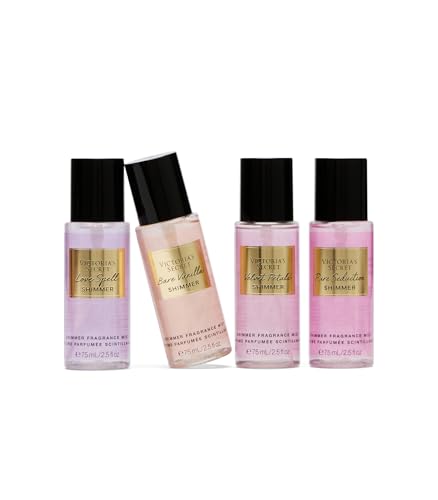 victoria39s secret fragrance mist collection 4 piece shimmer mini gift set assorted scents