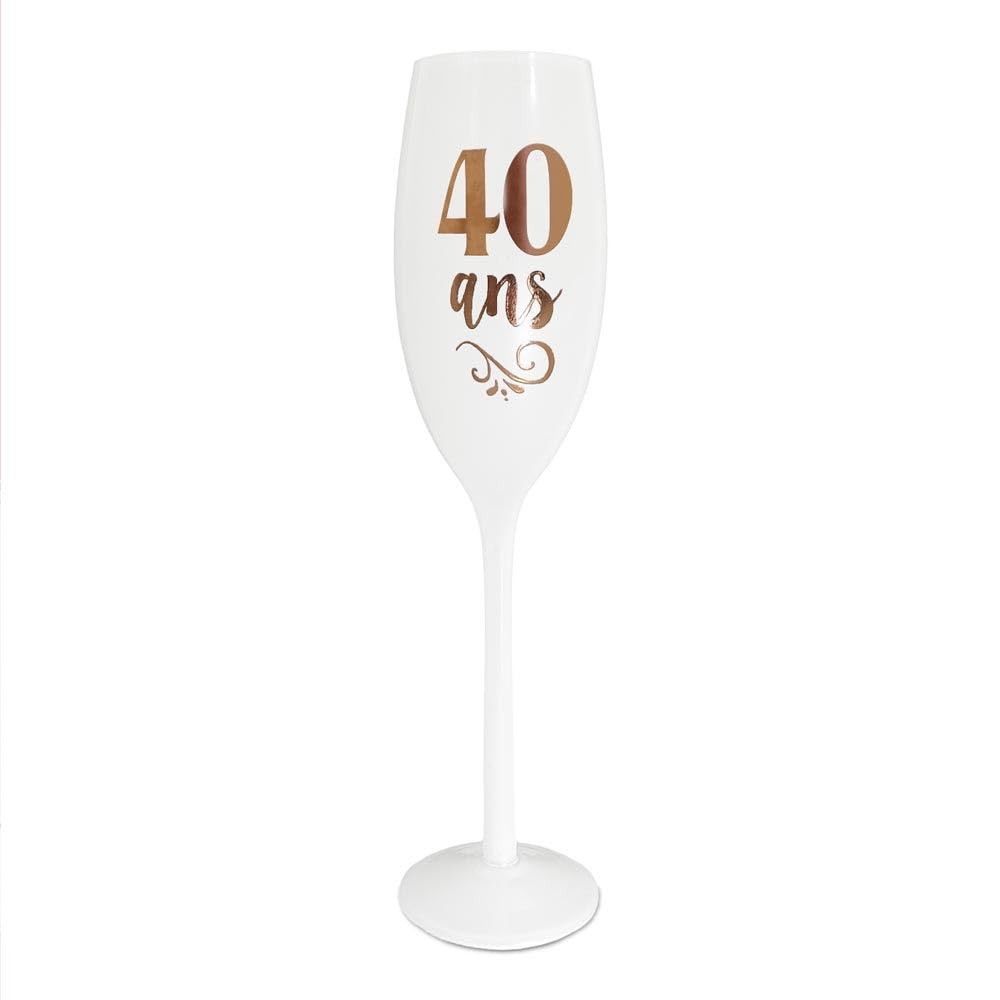 STC 40th Anniversary Flute with Copper Reflections Simple and Elegant, Pink, 24 cm x 4 cm - Image 2
