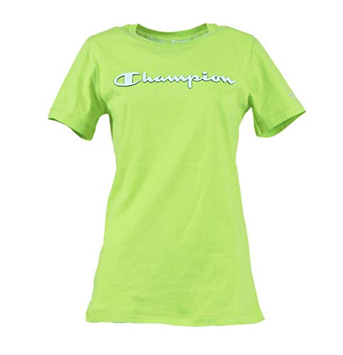 T-Shirt Champion Femme Coton Jaune, Haut Jersey Léger Été