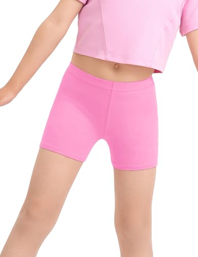 Image of Somaibo 3 Pack Girls Bike Shorts Kids Cartwheel Under Dress Cotton Short | Girl Biker Shorts Dance Tumble Gymnastic Short