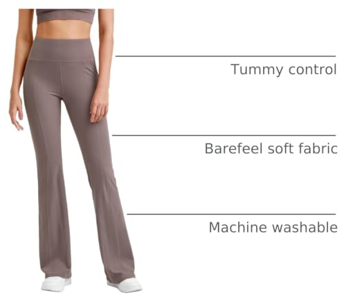 Image of G4Free BareFeel Yoga Pants Women High Waisted Flared Leggings with Pockets Soft Casual Flare Pants 29 inch /31 inch /33 inch