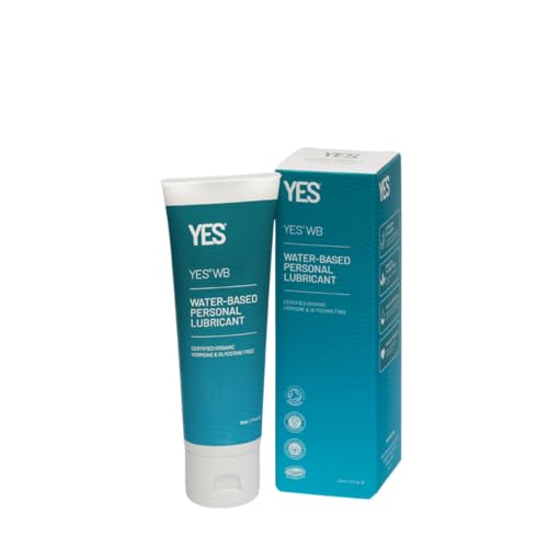 YES WB Organic Natural Water Based Personal Lubricant Gel 50ml for Women (Hypoallergenic, Intimate Sensitive Skin Moisturizer)