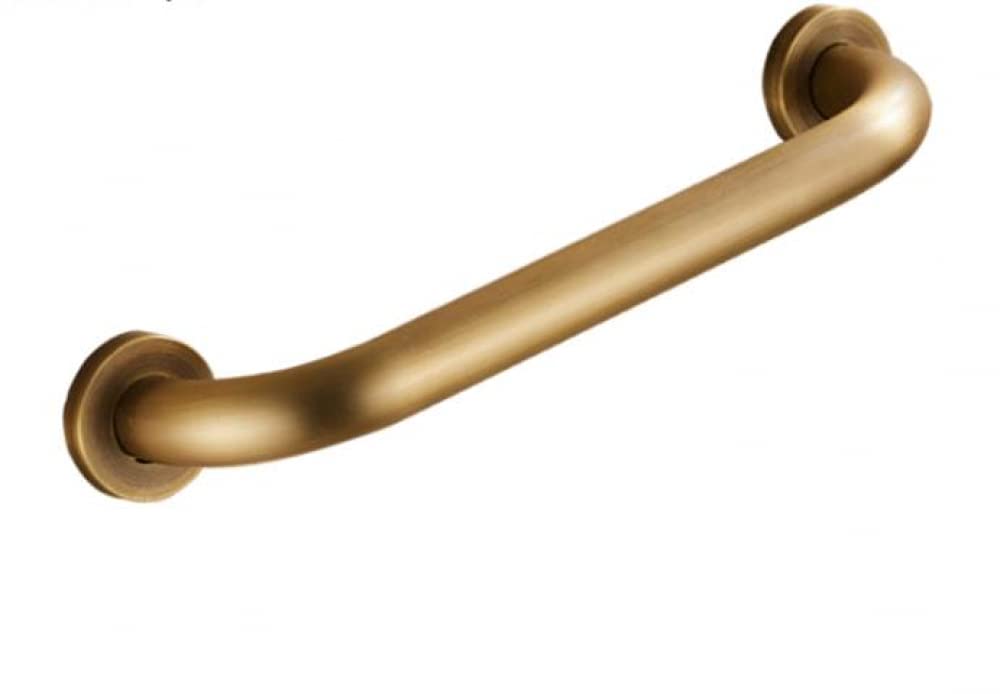 Eiwitany Bathroom Grab Bars, Wall-Mounted Support Rail, Brushed Brass Handrail - Elderly Safety Aid, for Seniors, Bathroom Accessibility Solution (40cm)