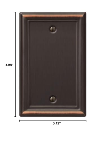 Image of Amerelle 149BDB Chelsea Wallplate, 1 Blank, Steel, Aged Bronze, 1-Pack