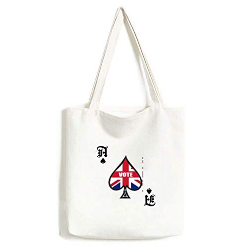 Sac à main lavable motif drapeau britannique en toile cabas pour femme