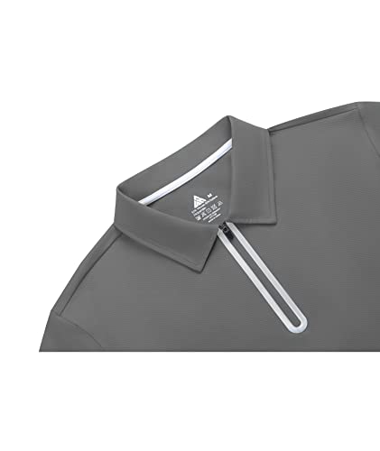 V VALANCH Mens Zipper Polo Shirts Short Sleeve Moisture Wicking Outdoor Golf Shirt Collared Athletic Tennis Polo3