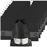 RONSXY 20 Pzas Bolsas para Zapatos Viaje con Cordón, 44x35 cm Bolsas Reutilizables para Calzados con Ventana Transparente...