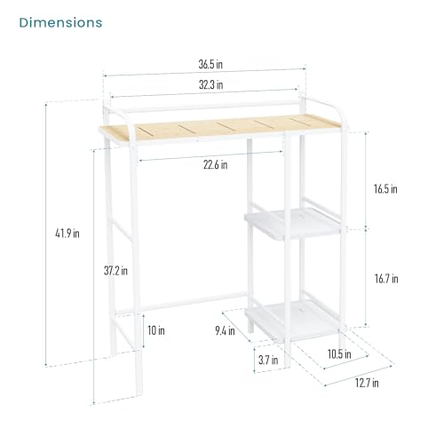 Image of Home Zone Living Over-the-Toilet Bathroom Storage Cabinet Organizer