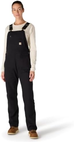 Carhartt womens Rugged Flex Loose Fit Canvas Bib Overall Closeout