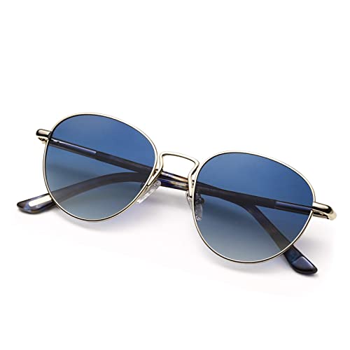AVAWAY Stilvolle UV400 Sonnenbrille Damen Polarisierte Schutzbrille mit Metallrahmen Cover