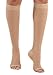 Compression Socks for Women and Men 20-30 mmHg - Open Toe Medical Compression Stockings for Bariatric Surgery Recovery, Swelling, Lymphedema - Beige, Medium - AB211