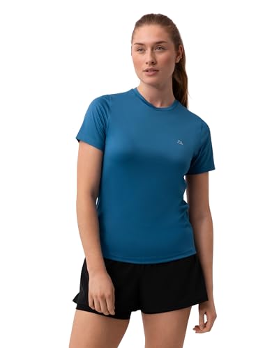 Image of DANISH ENDURANCE Gym Top, Sports T-Shirt for Workout & Running, Lightweight & Quick Dry Activewear for Women, Bright Blue, Small