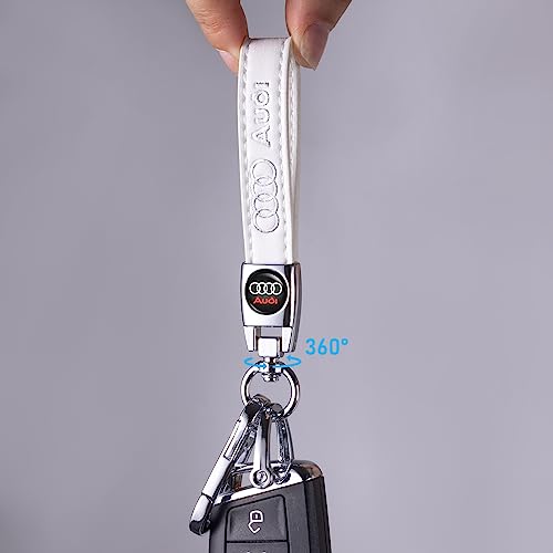 Image of TACOMA Genuine Leather Car Keychain for Key Chain for Men and Women Family Present Key Ring Accessories(Black)