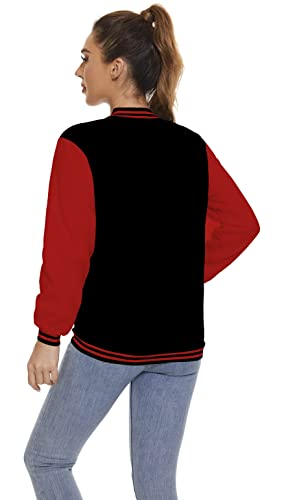 Image of Yuji Itadori Women Varsity Jacket Baseball Lightweight Outwear Fleece Coat Button Down Clothes