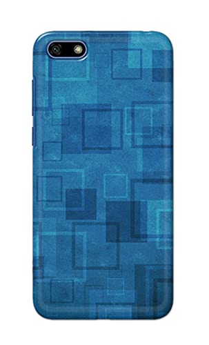 Image of Printed Hard Back Cover Case for Honor 7S | Huawei Y5 2018 | Huawei Y5 Prime 2018 Back Cover (Plain Azure Blue) -1302