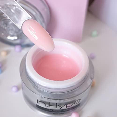 IN.HYPE Gel de construção rígido UV/LED para extensão/fortalecimento de unhas (rosa bebê #3). Gel UV