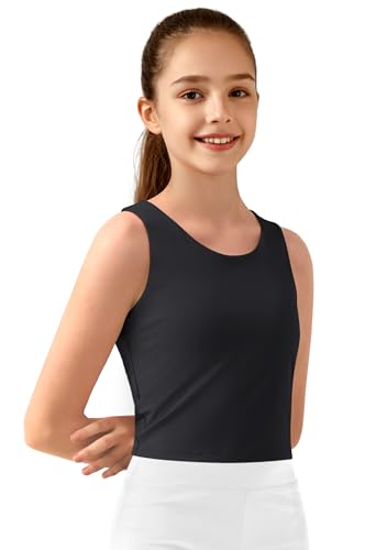 JOCMIC Girls Tank Tops Athletic Shirts Double-Lined Racerback Workout Crop Tops High Elasticity for Gymnastics Yoga3